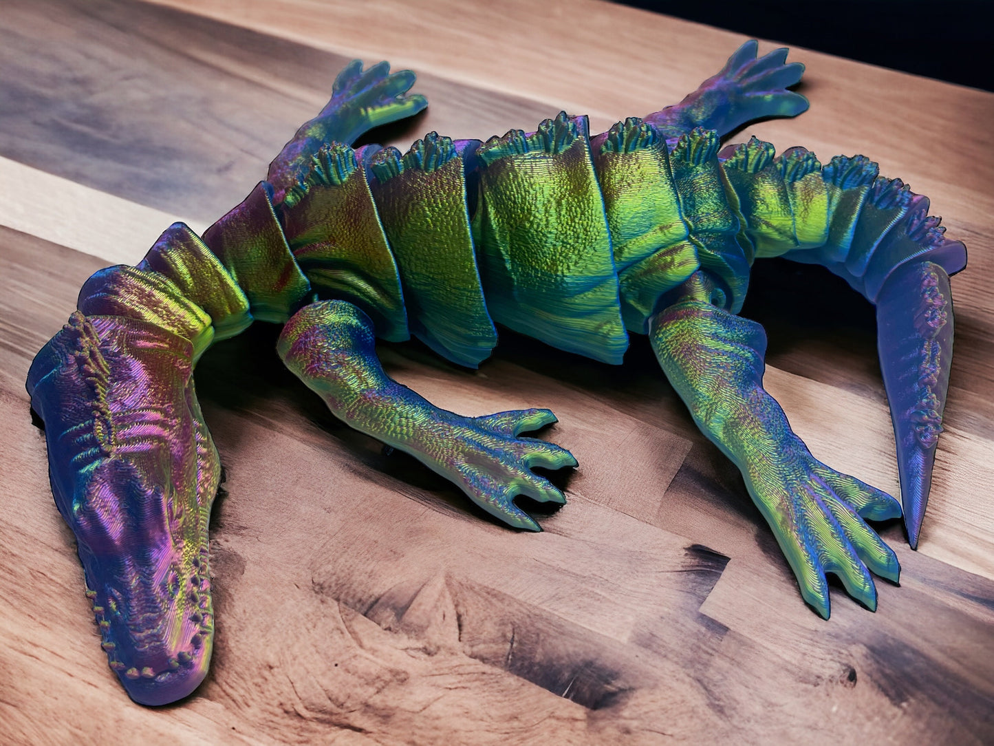 Articulated Nothosaurus Dinosaur Model - Posable 3D Printed Prehistoric Creature Toy