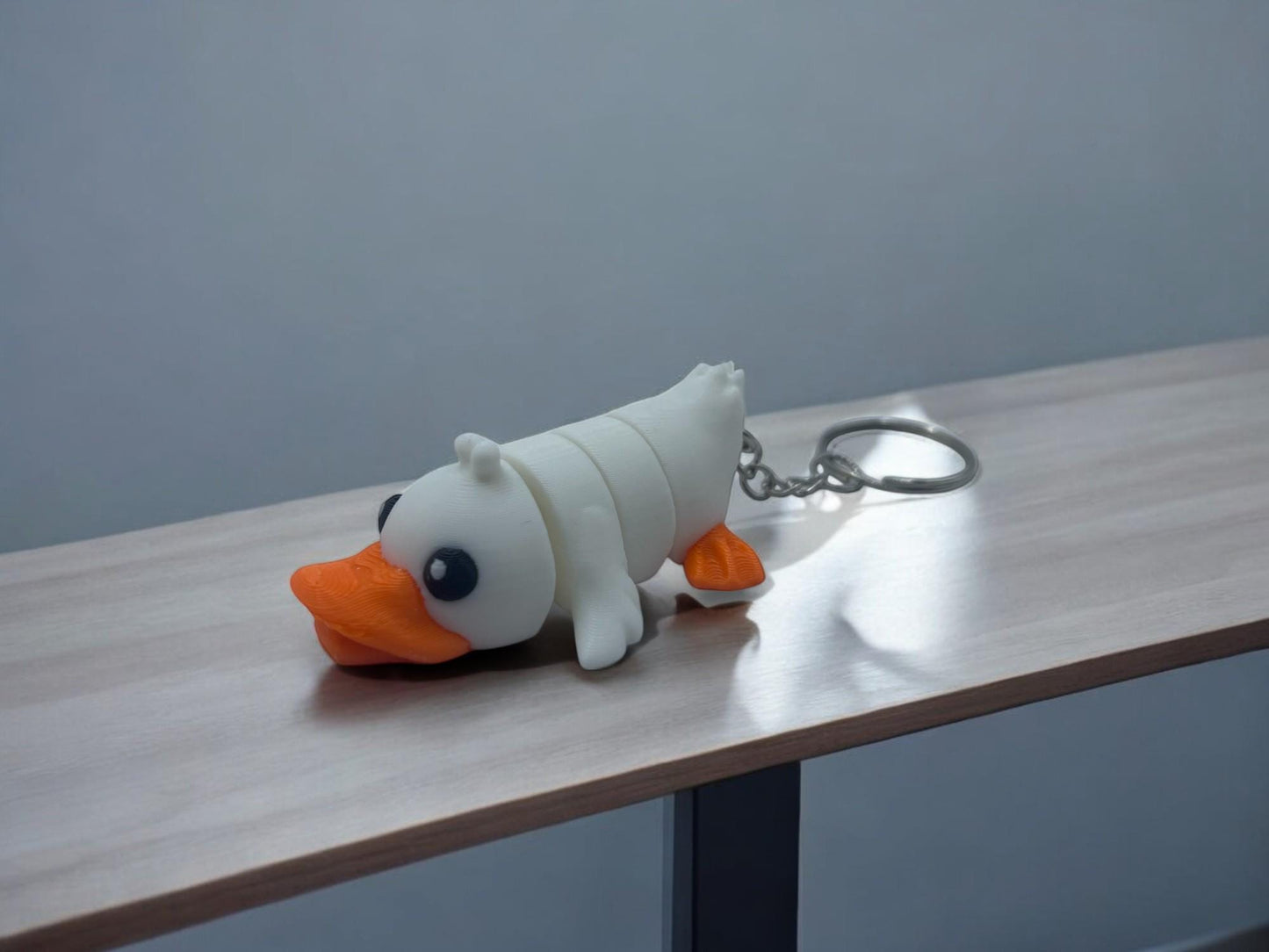 3D Printed Articulated Duck Keychain - Cute Unique Gift for Animal Lovers