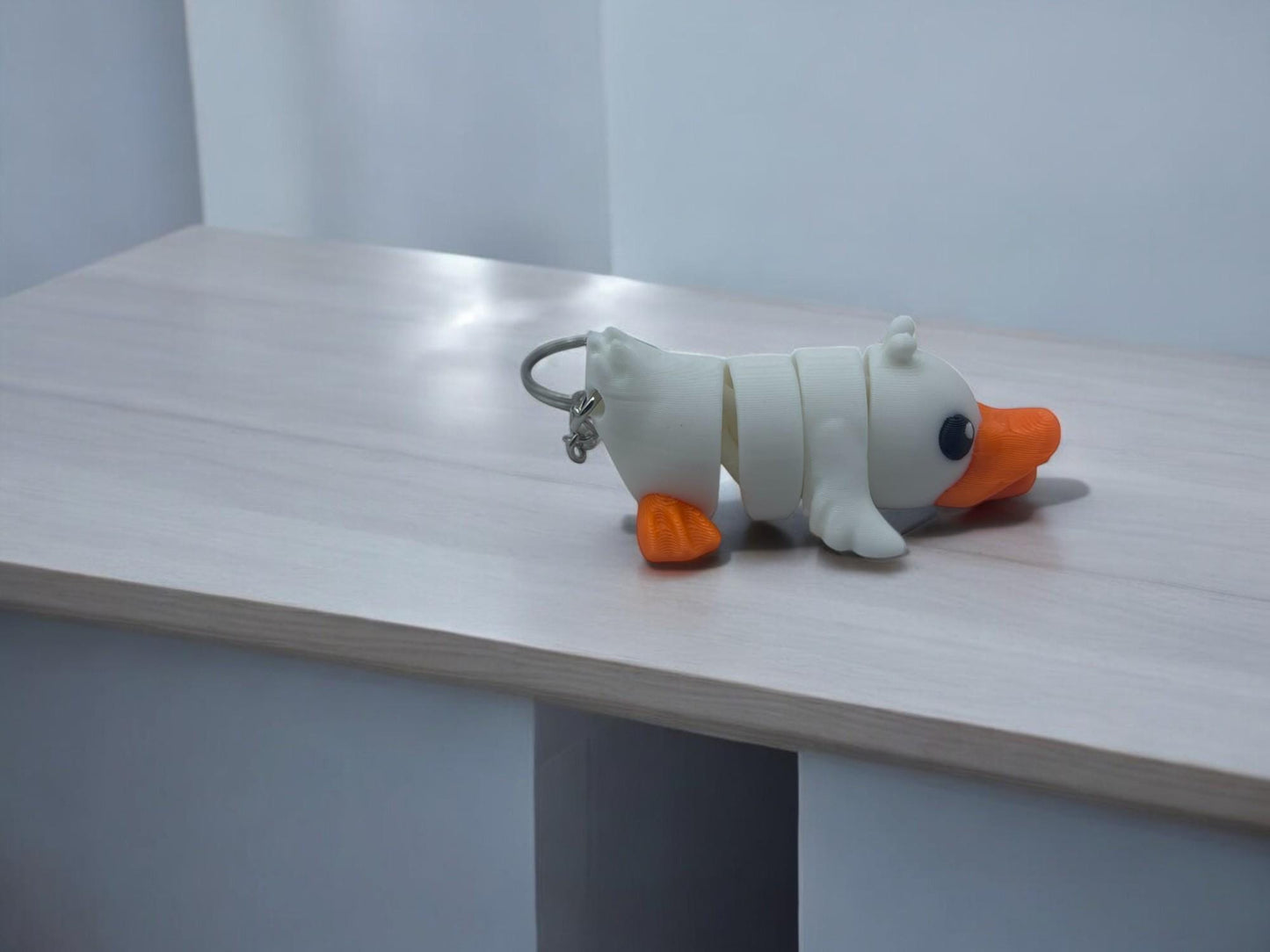 3D Printed Articulated Duck Keychain - Cute Unique Gift for Animal Lovers