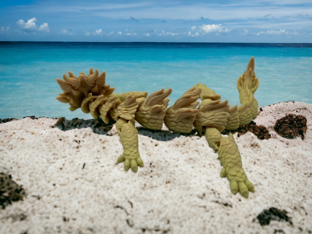 Articulated Baby Dragon Figurine, Poseable Fantasy Creature Collectible