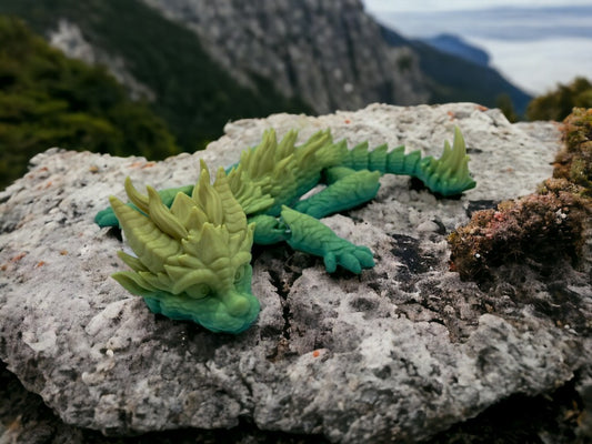 Articulated Baby Dragon Figurine, Poseable Fantasy Creature Collectible