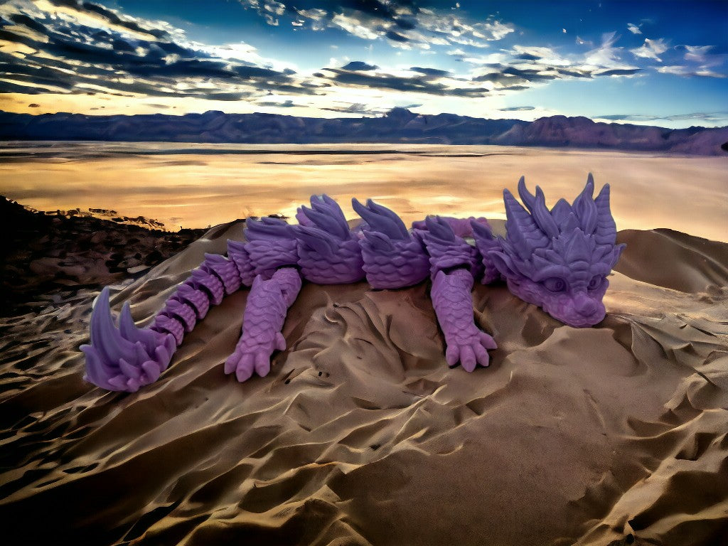 Articulated Baby Dragon Figurine, Poseable Fantasy Creature Collectible