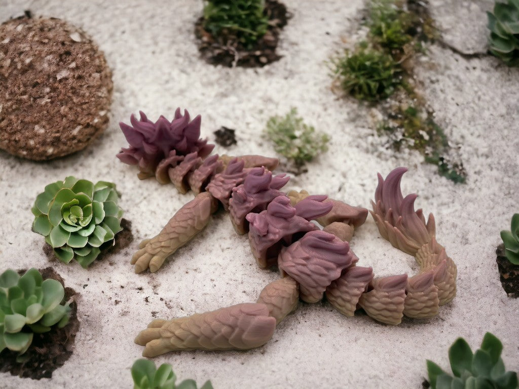 Articulated Baby Dragon Figurine, Poseable Fantasy Creature Collectible