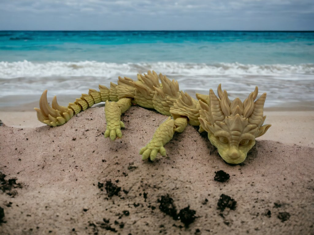 Articulated Baby Dragon Figurine, Poseable Fantasy Creature Collectible