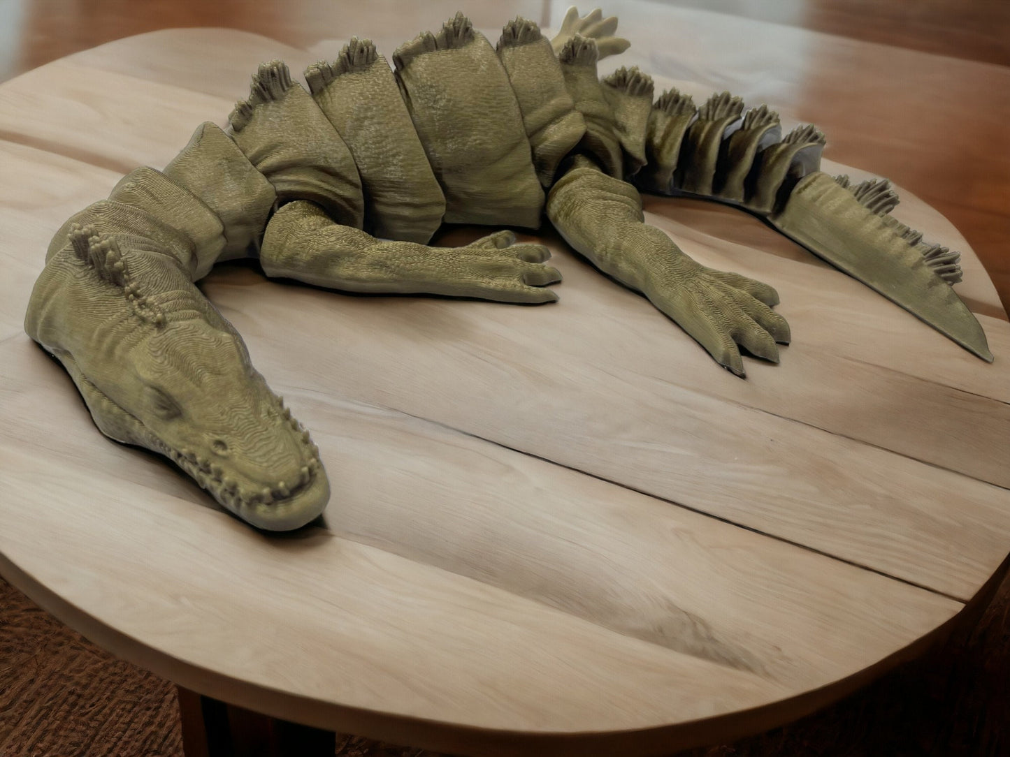 Articulated Nothosaurus Dinosaur Model - Posable 3D Printed Prehistoric Creature Toy