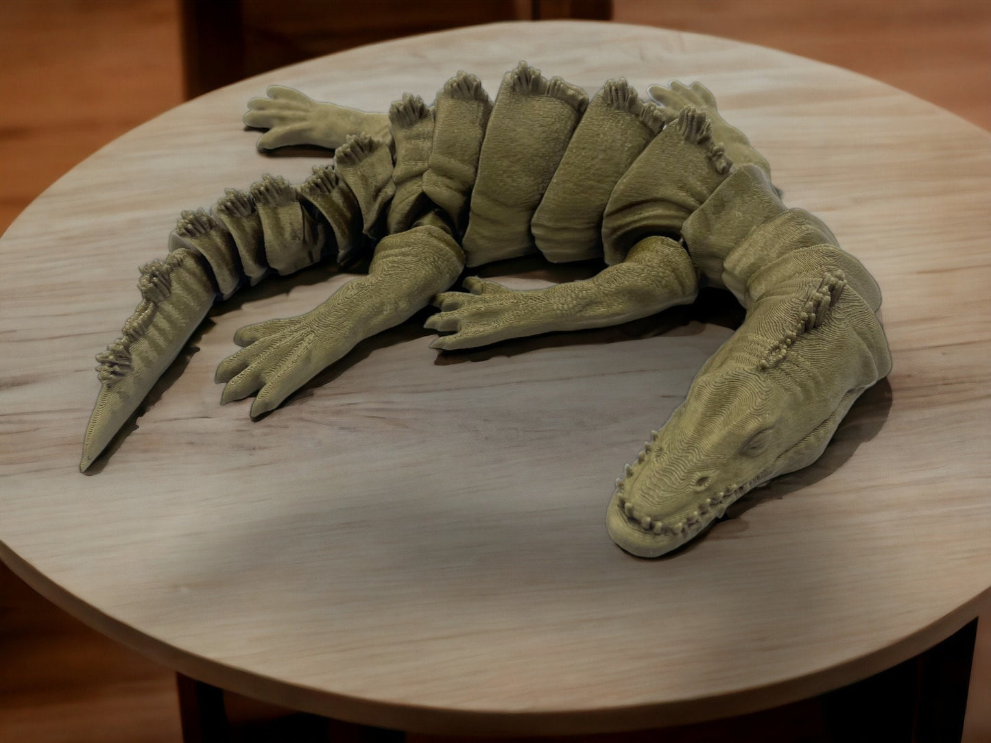 Articulated Nothosaurus Dinosaur Model - Posable 3D Printed Prehistoric Creature Toy